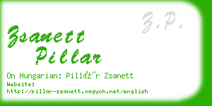 zsanett pillar business card